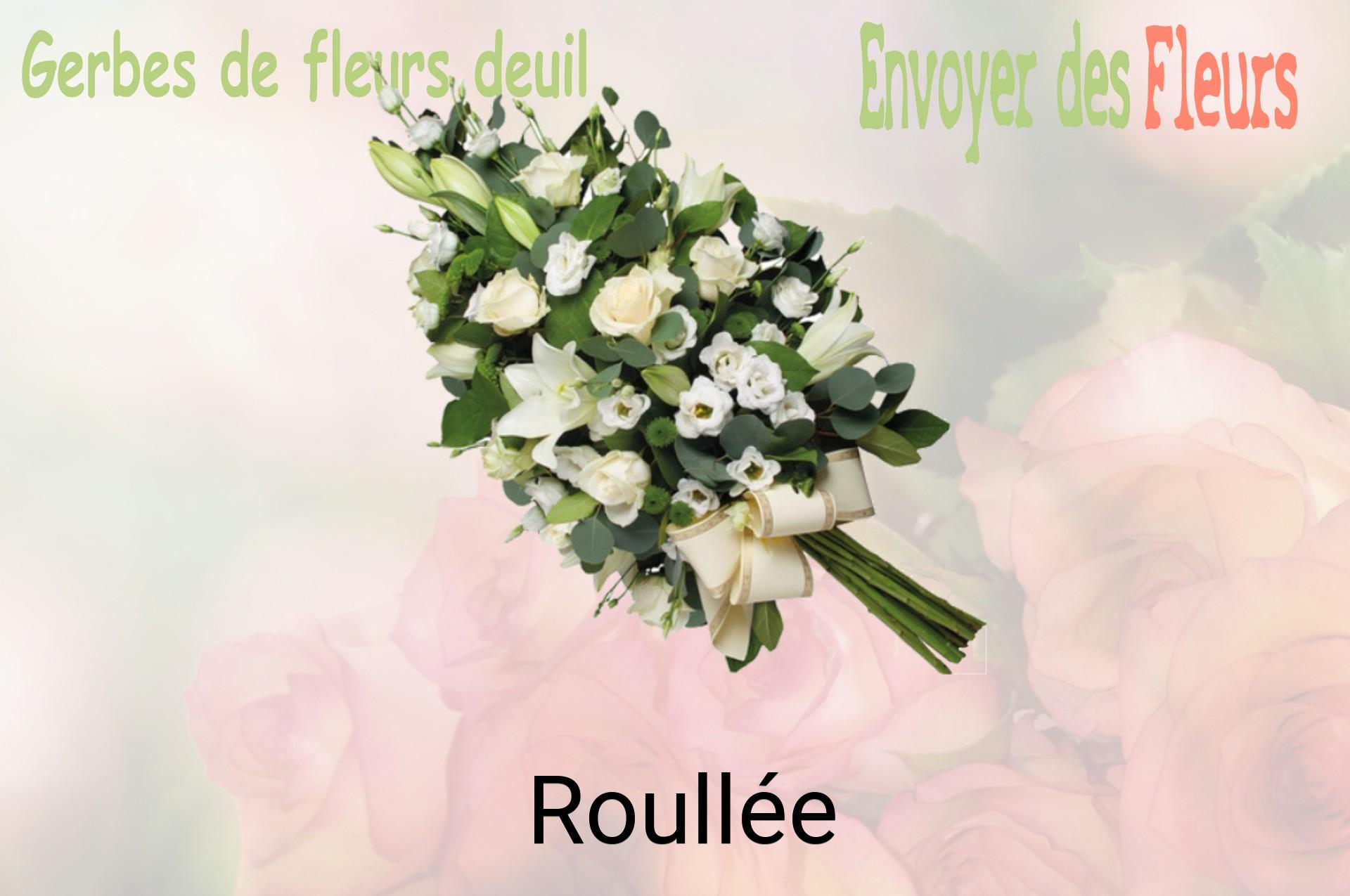 Gerbe de fleurs de deuil livrée à Roullée